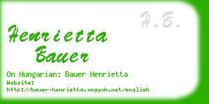 henrietta bauer business card